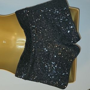 Tramp Black Sequin Women's Shorts